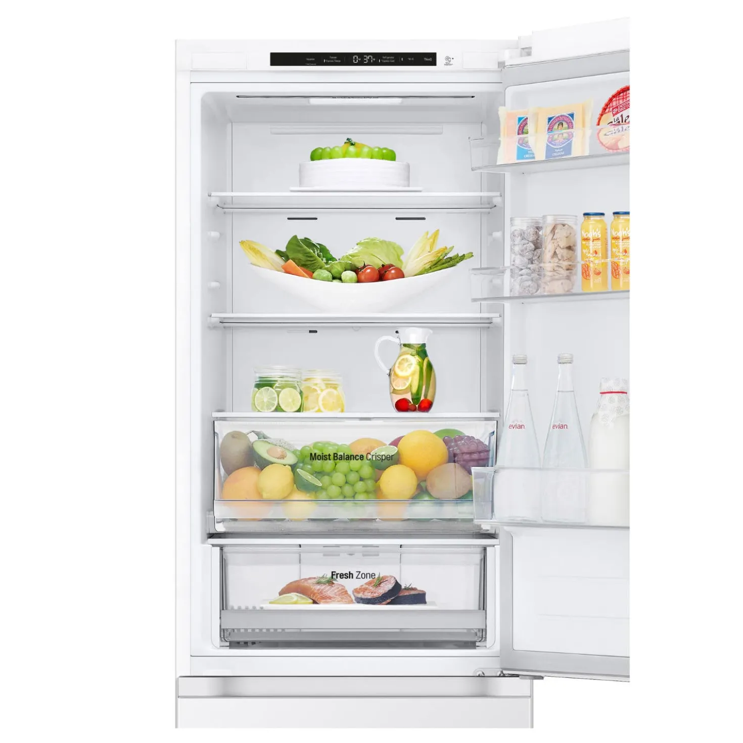 LG Réfrigérateur 12 pi3 24 po Blanc Congélateur en bas - LB12C2000W