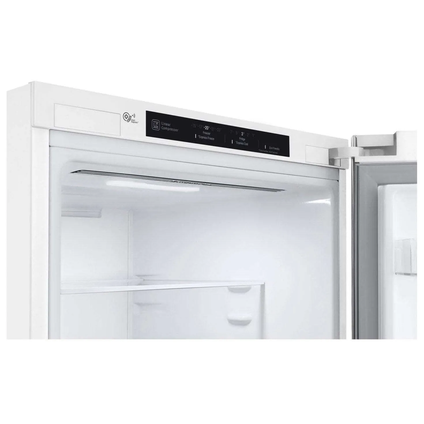 LG Réfrigérateur 12 pi3 24 po Blanc Congélateur en bas - LBNC12231W