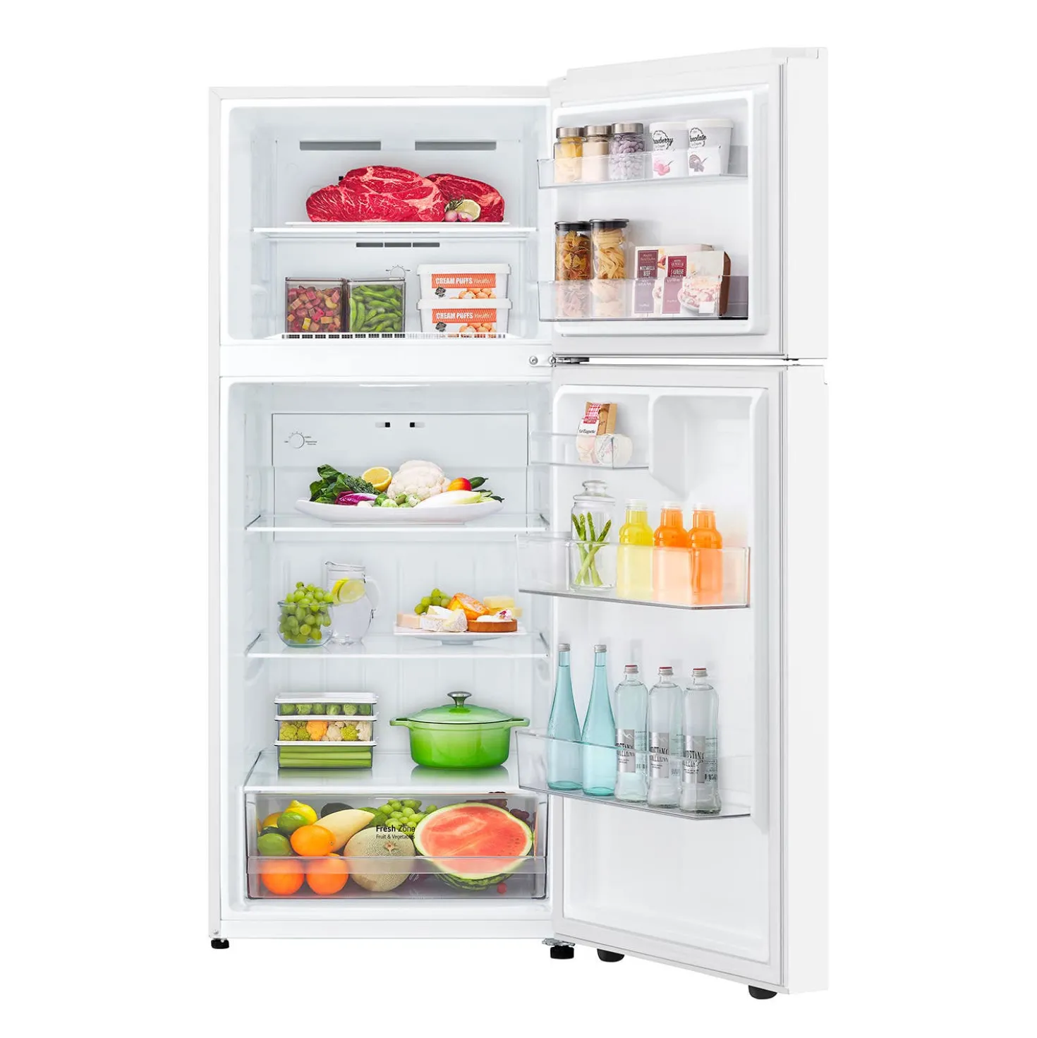 LG Réfrigérateur 18 pi3 28 po Blanc Congélateur en haut - LT18S2100W