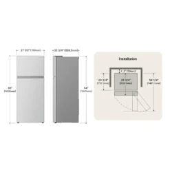 LG Réfrigérateur 18 pi3 28 po Blanc Congélateur en haut - LT18S2100W