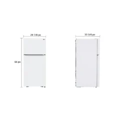 LG Réfrigérateur 20 pi3 30 po Blanc Congélateur en haut - LTCS20020W