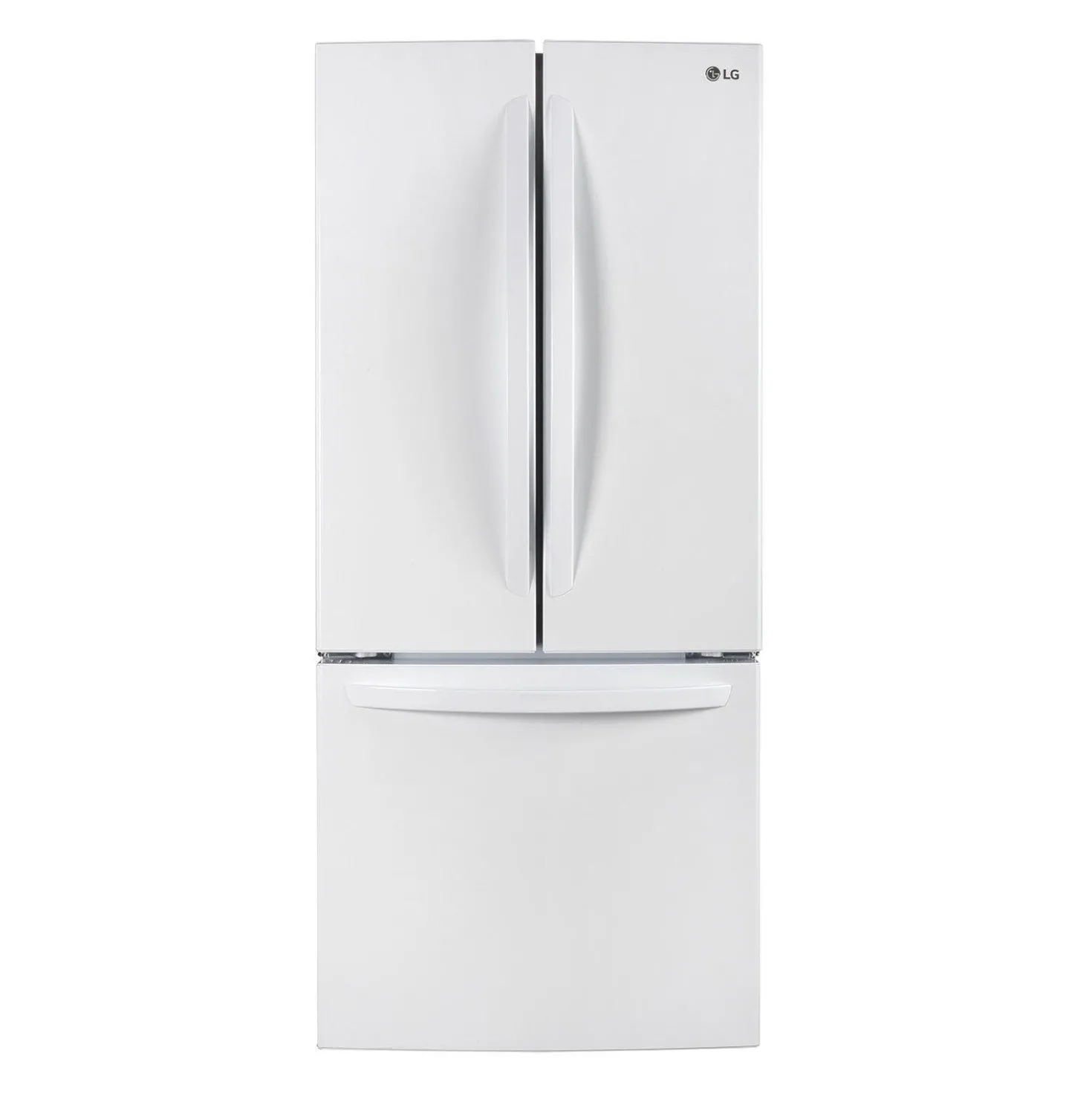 LG Réfrigérateur 21,8 pi3 30 po Blanc Congélateur en bas, Portes françaises - LRFNS2200W