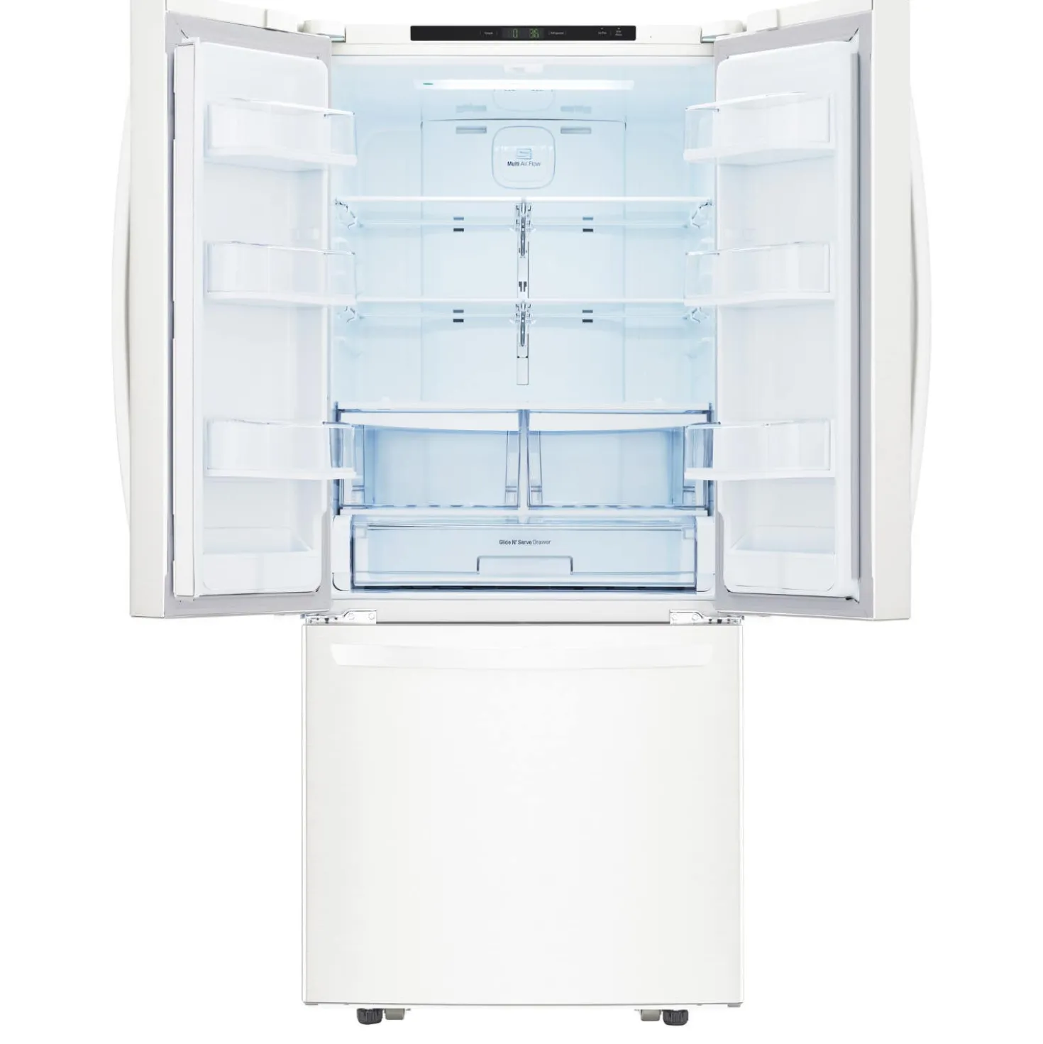 LG Réfrigérateur 21,8 pi3 30 po Blanc Congélateur en bas, Portes françaises - LRFNS2200W