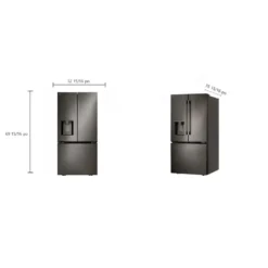 LG Réfrigérateur 25 pi3 33 po Inox Noir Portes françaises - LF25H6330D