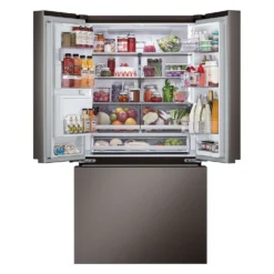 LG Réfrigérateur 26 pi3 36 po Inox Noir Congélateur en bas, Portes françaises - LRYXC2606D