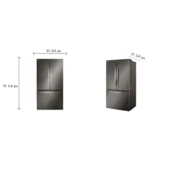 LG Réfrigérateur 27 pi3 36 po Inox Noir Portes françaises - LRFLC2706D