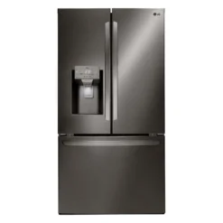 LG Réfrigérateur 28 pi3 36 po Inox Noir Congélateur en bas, Portes françaises - LRFS28XBD
