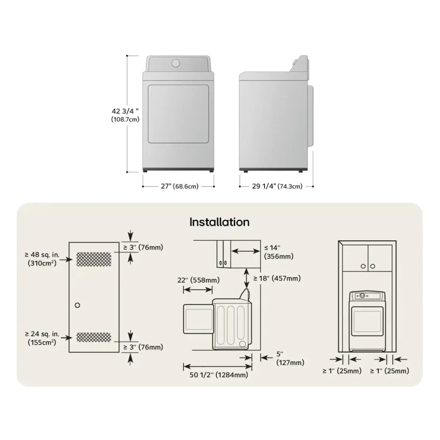 LG Sécheuse Chargement frontal Blanc 27" - DLE8200W