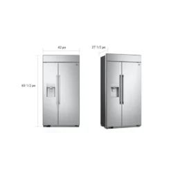 LG STUDIO Réfrigérateur 26 pi3 42 po Acier inoxydable Côte à côte - SRSXB2622S