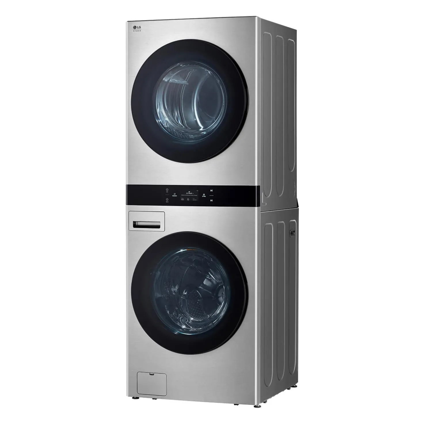 LG STUDIO Tour de lavage, Acier inoxydable, 27", Chargement frontal - SWWE50N3