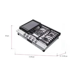 LG Table de cuissonAcier inoxydable 30