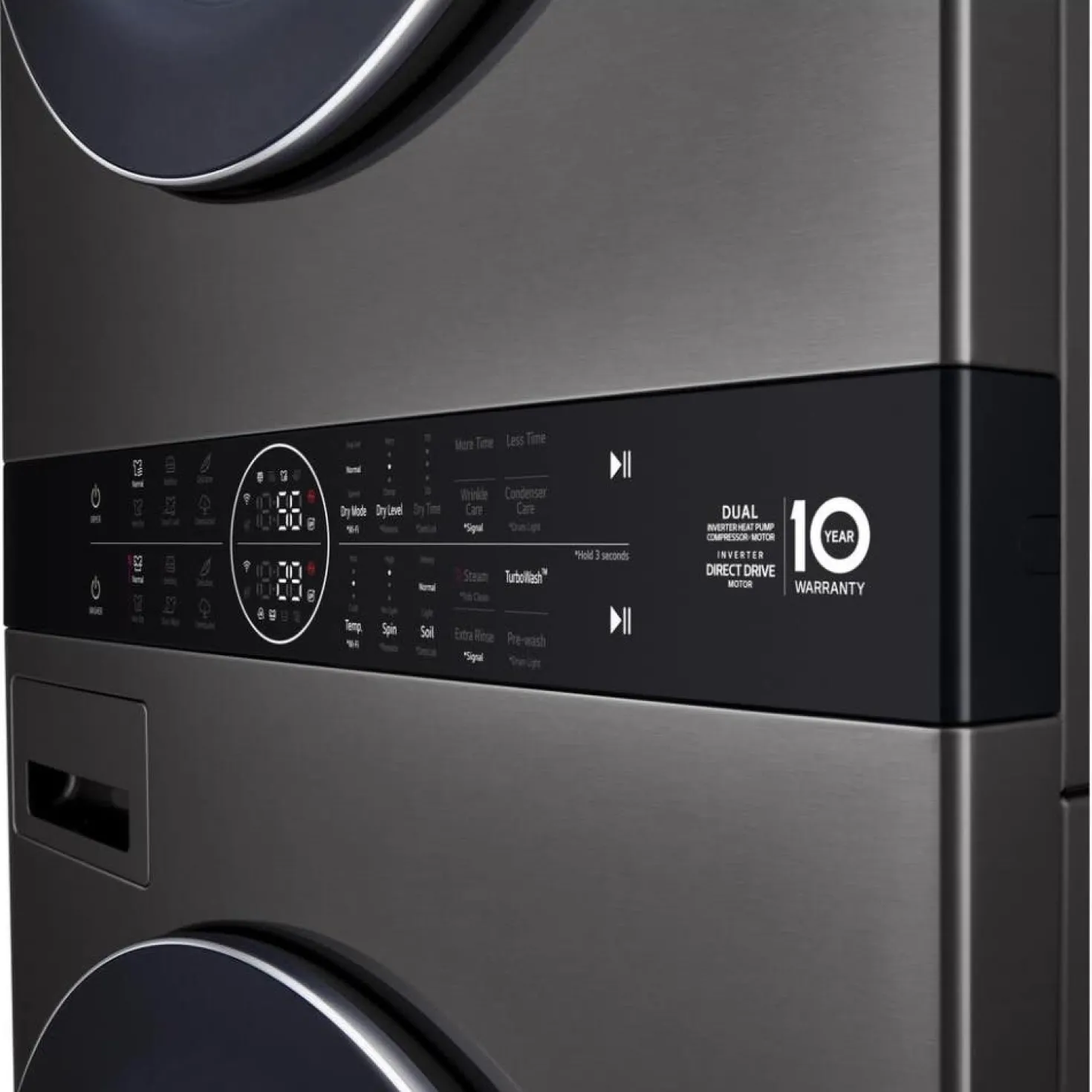 LG Tour de lavage, Acier noir, 27", Chargement frontal - WKHC252HBA
