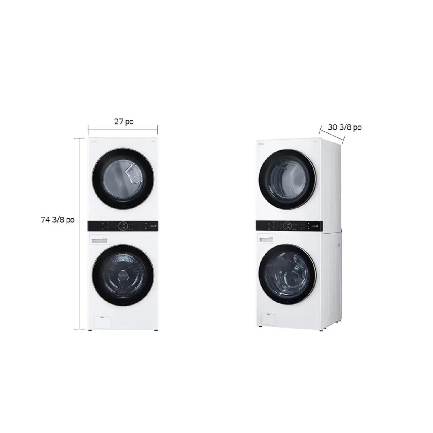 LG Tour de lavage, Blanc, 27", Chargement frontal - WKE100HWA