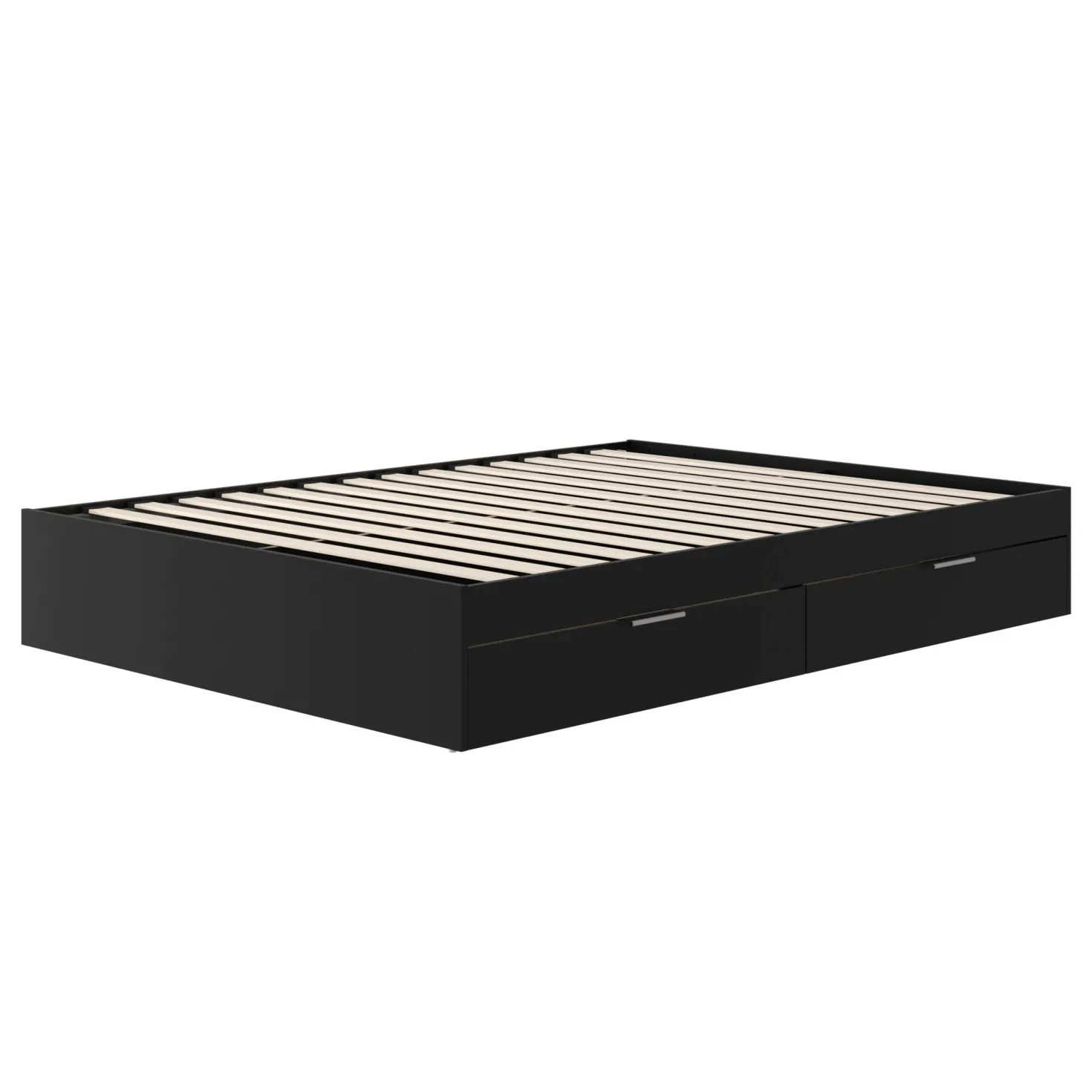 Lit double avec rangement 2 tiroirs (54") - Nexera