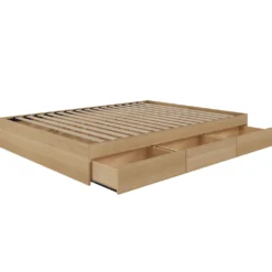 Lit double avec rangement 3 tiroirs (54") - Nexera