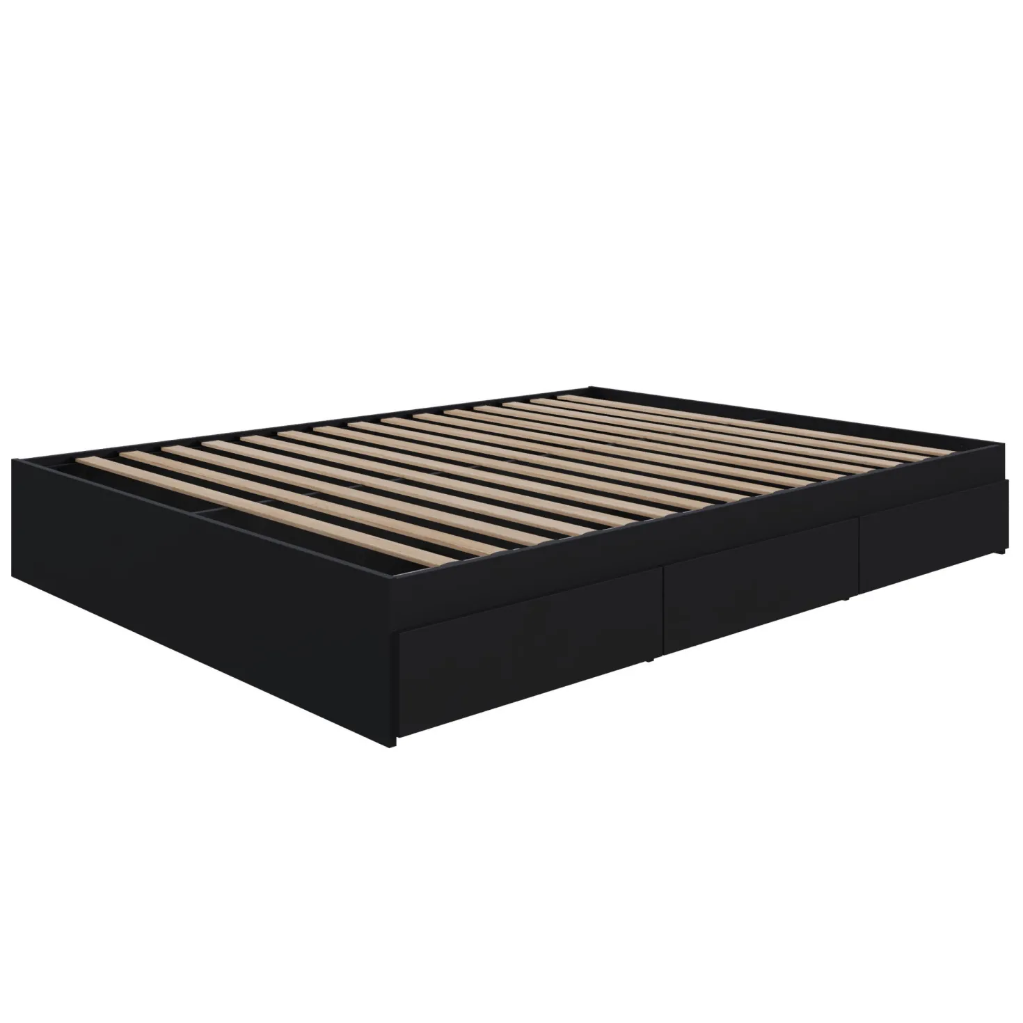 Lit double avec rangement 3 tiroirs (54") - Nexera