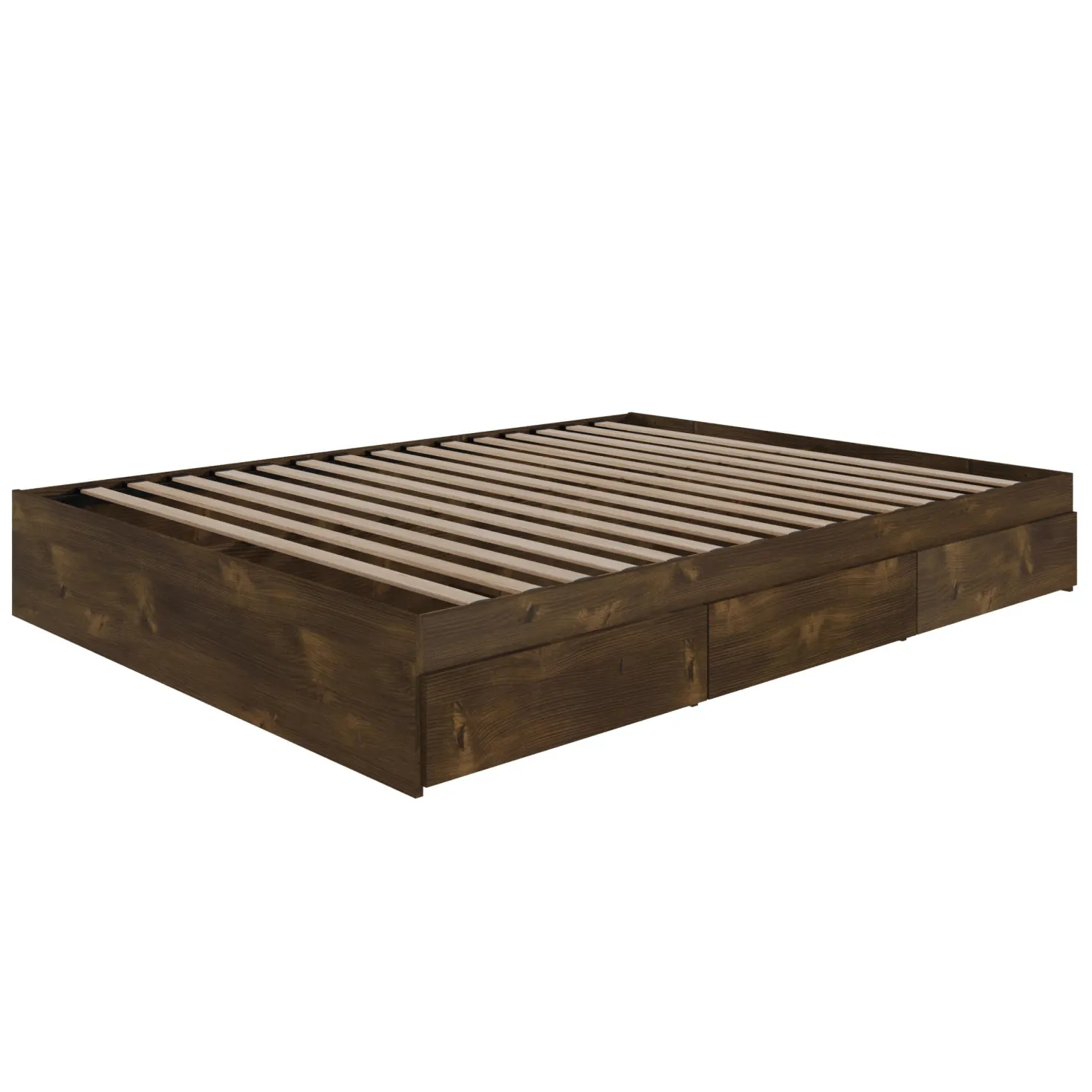 Lit double avec rangement 3 tiroirs (54") - Nexera