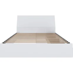 Lit double avec rangement 3 tiroirs et tête de lit (54") - Nexera