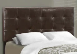 Lit double en cuir synthétique avec tête de lit (54