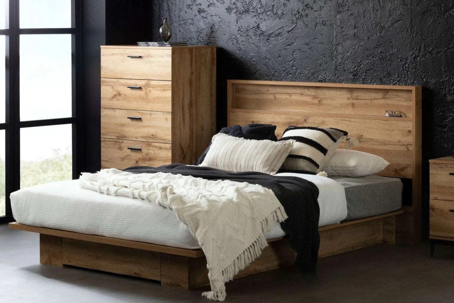 Lit double/queen avec rangement 1 tiroir et tête de lit (54"/60") - South Shore