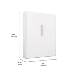 Lit escamotable queen - blanc