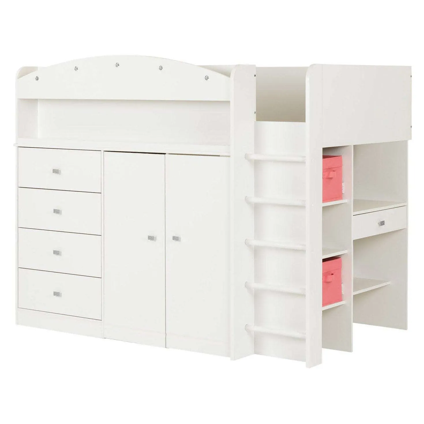Lit mezzanine simple avec bureau 39'' - South Shore