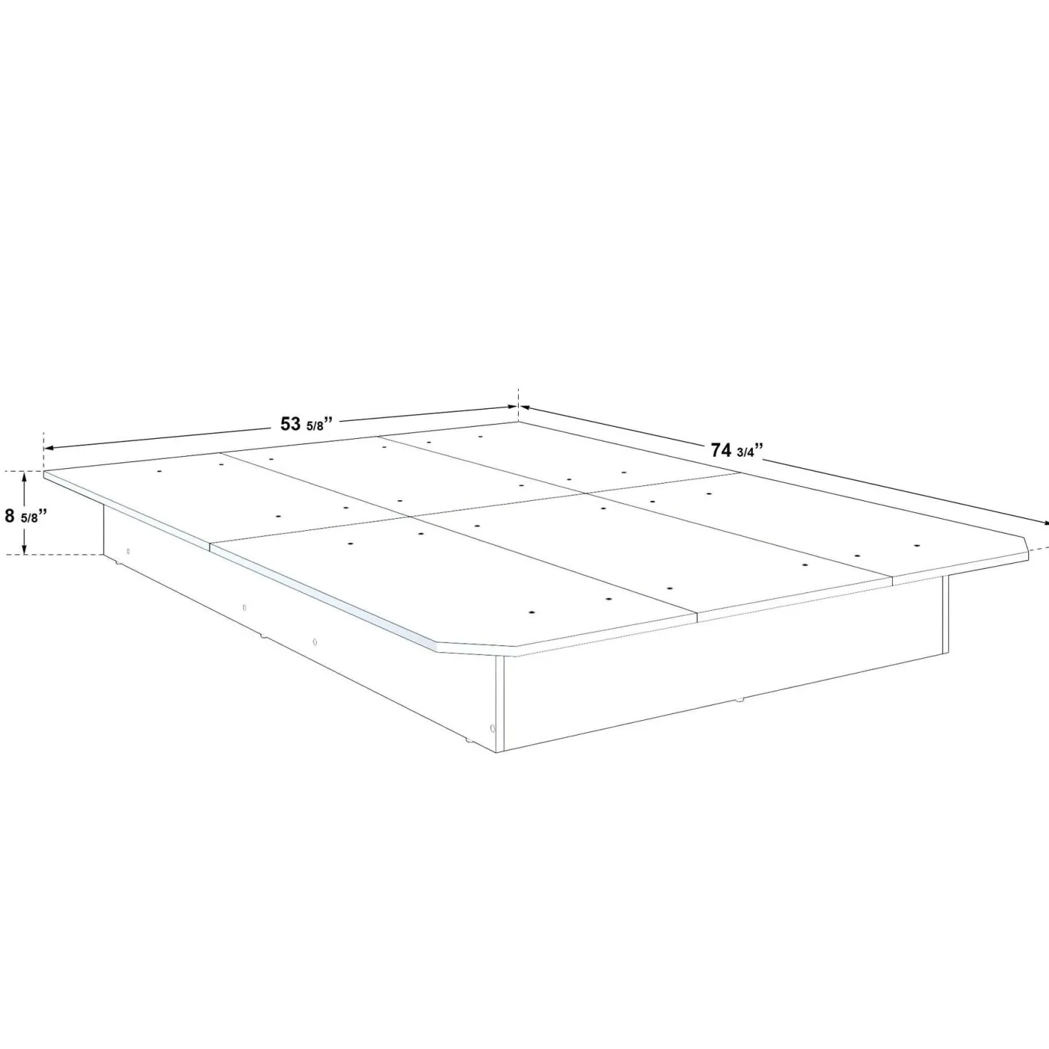 Lit plateforme double (54")