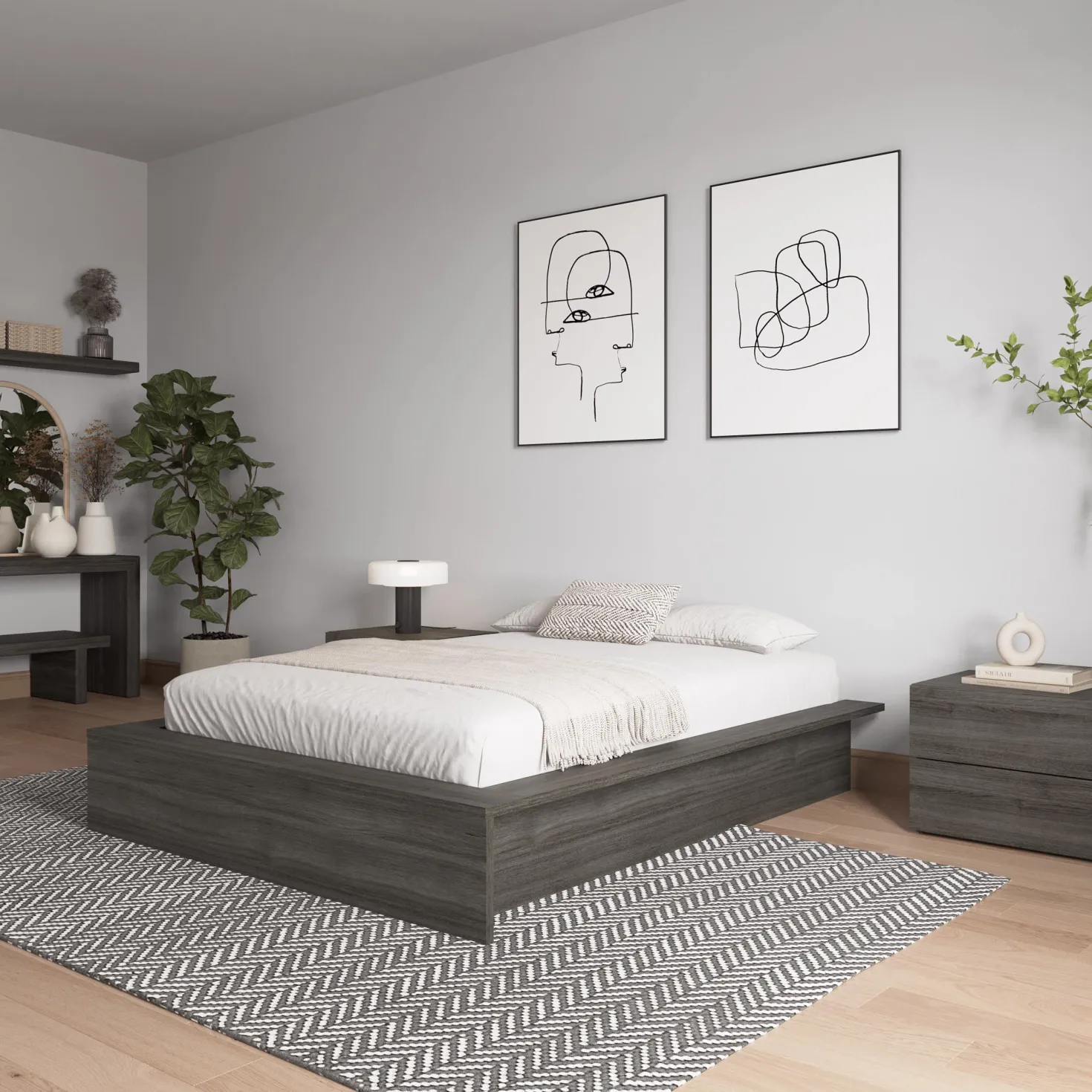 Lit plateforme double (54") - Nexera