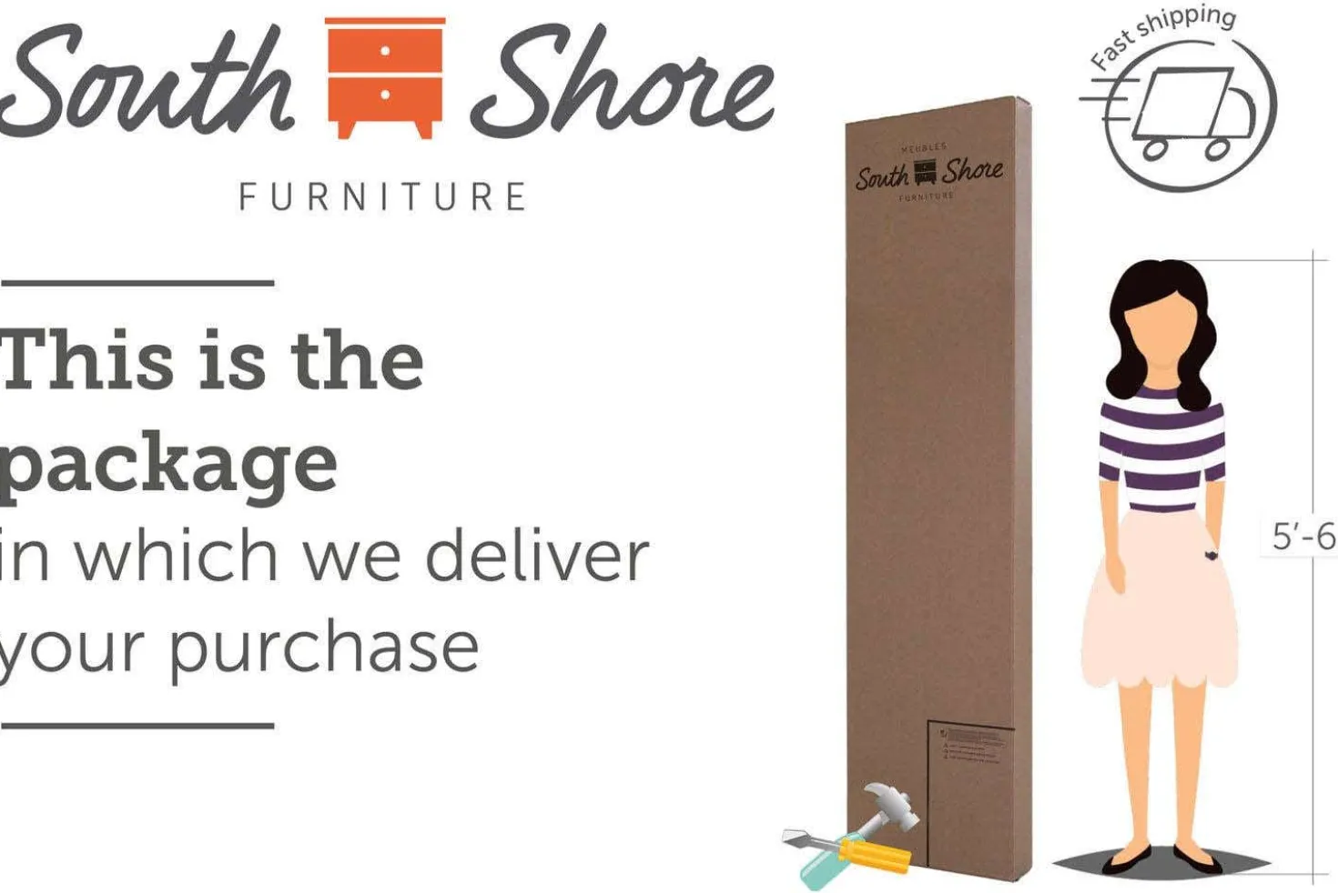 Lit plateforme double (54") - South Shore