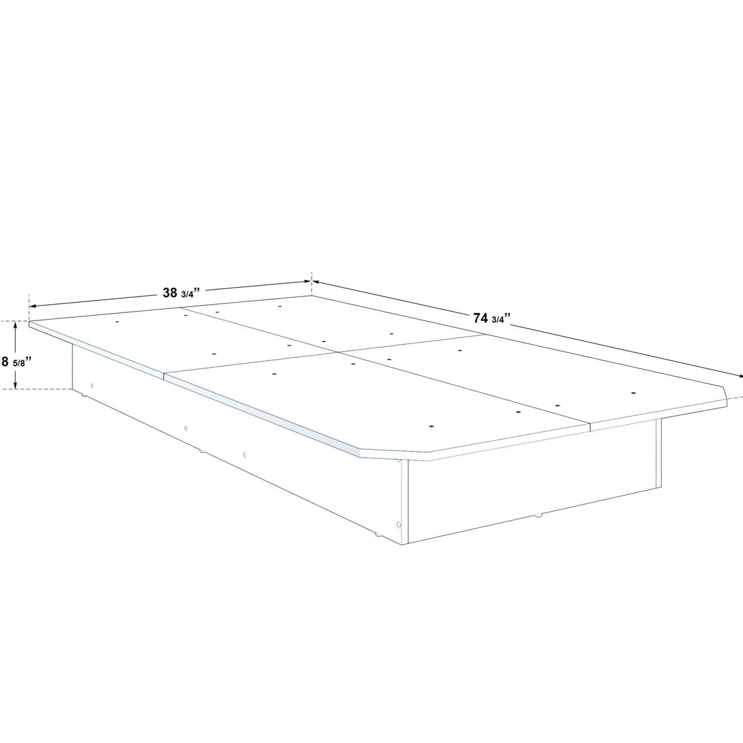 Lit plateforme simple (39")