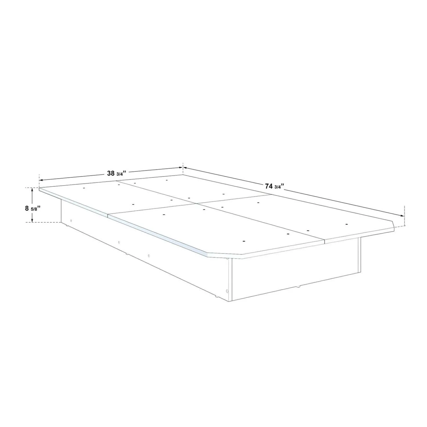 Lit plateforme simple (39")
