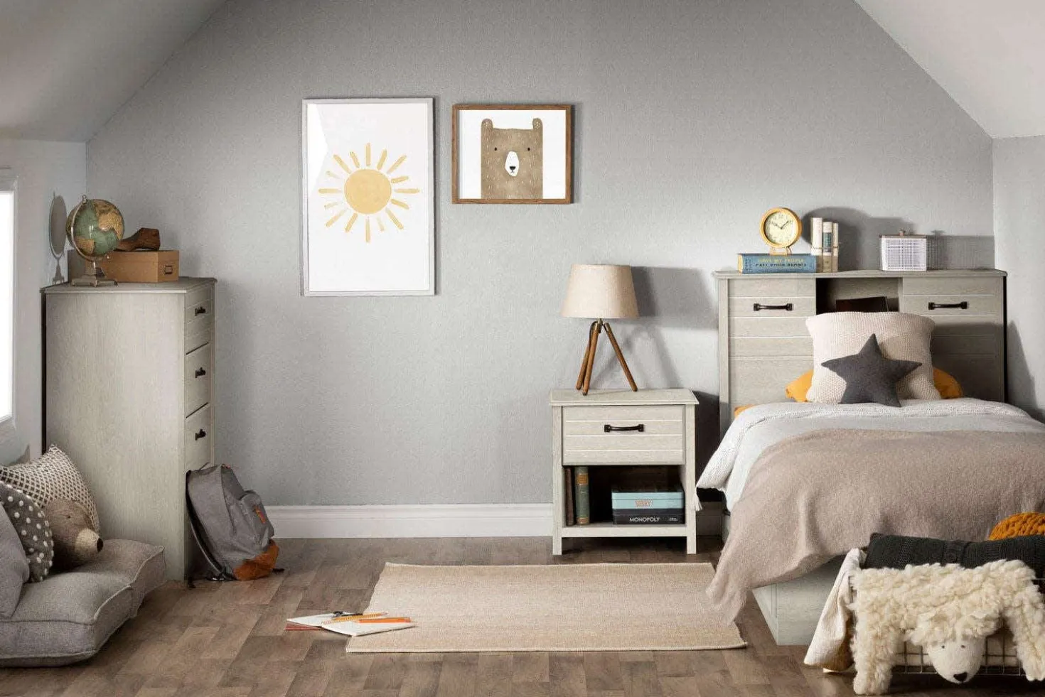 Lit simple avec rangement 3 tiroirs (39") - South Shore