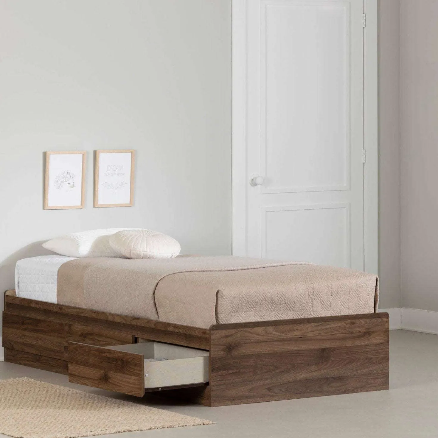 Lit simple avec rangement 3 tiroirs (39") - South Shore