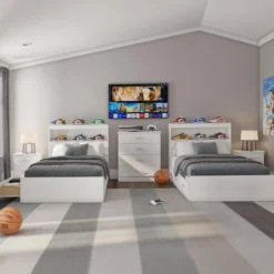 Lit simple avec rangement 3 tiroirs (39