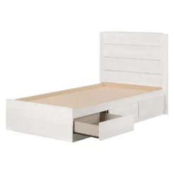 Lit simple avec rangement 3 tiroirs et tête de lit (39") - South Shore