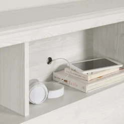 Lit simple avec rangement 3 tiroirs et tête de lit (39