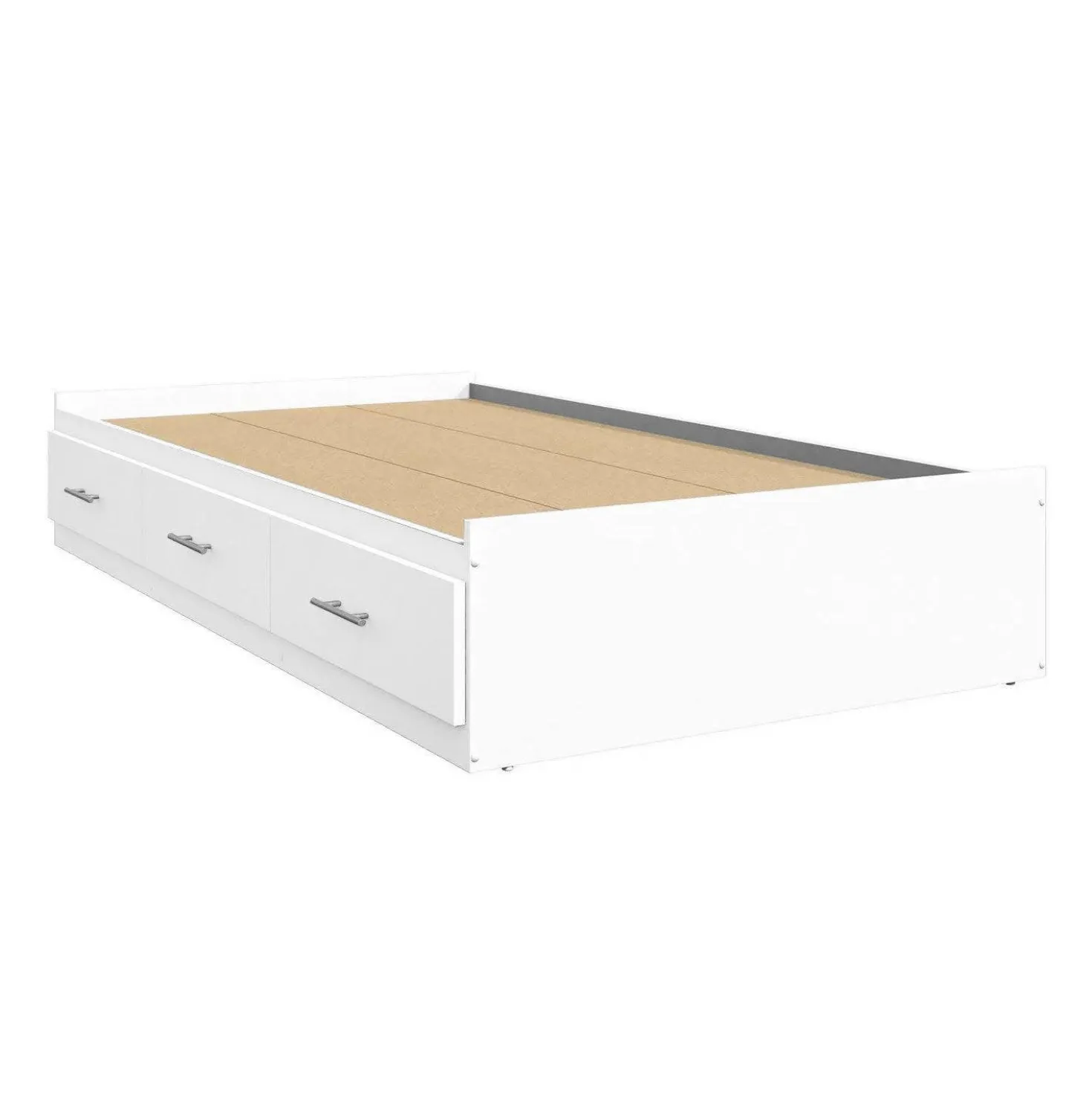 Lit simple avec rangement 3 tiroirs et tête de lit (39")