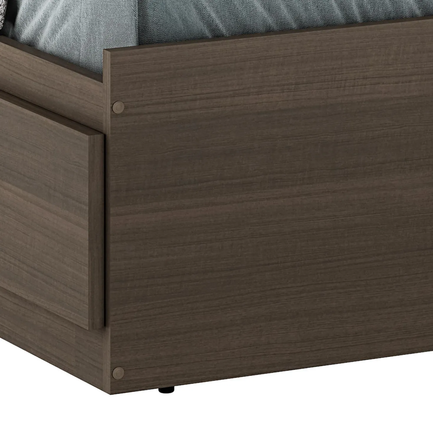 Lit simple avec rangement 3 tiroirs et tête de lit (39")