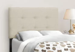 Lit - simple / tissu beige - Monarch