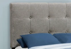 Lit - simple / tissu gris - Monarch