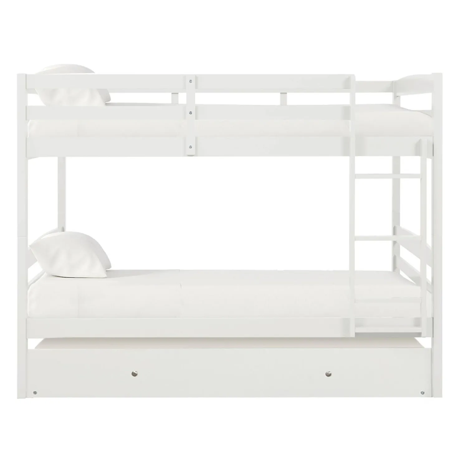 Lit superposé blanc avec lit gigogne - 54"/54"