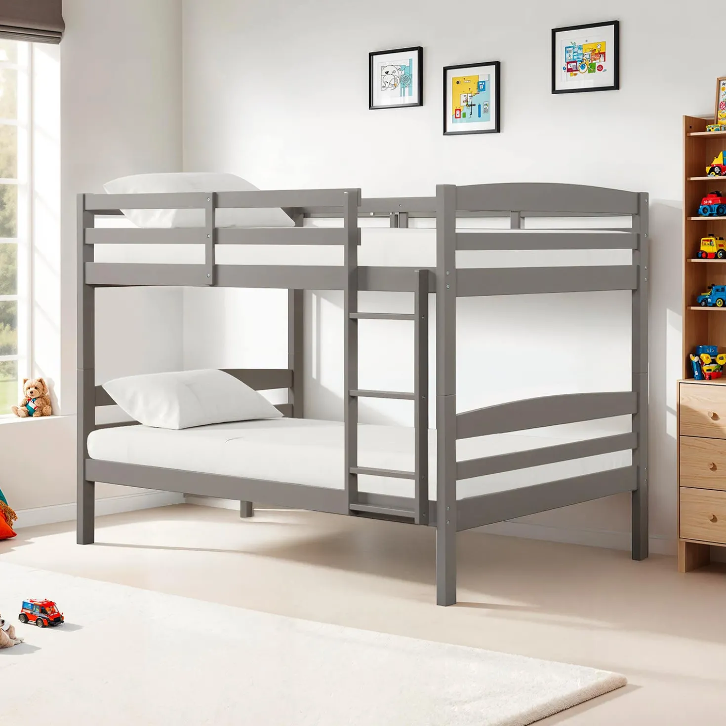 Lit superposé gris - 54"/54"