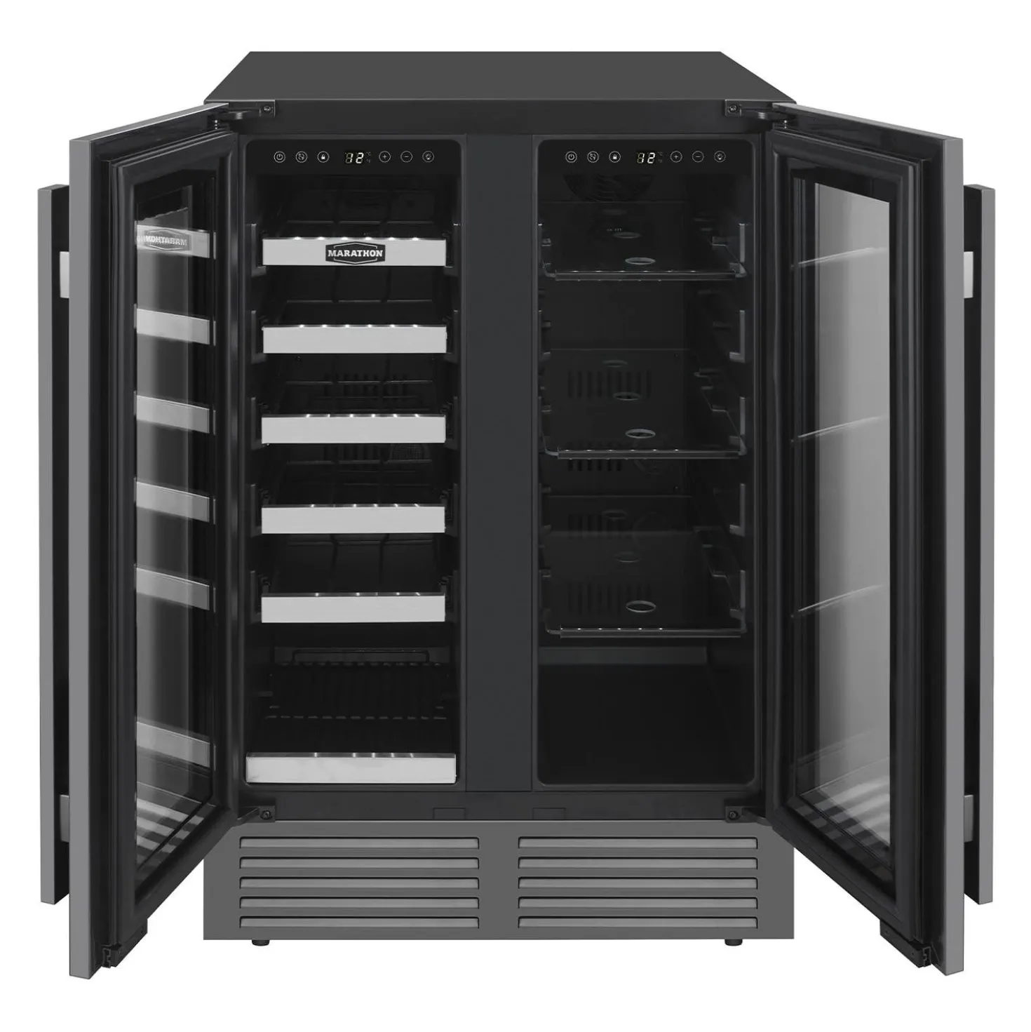 MARATHON Cellier et centre de breuvage 24'' Noir 24" - MBWC56-FDBLS
