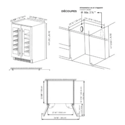 MARATHON Cellier et centre de breuvage 24'' Inox 24