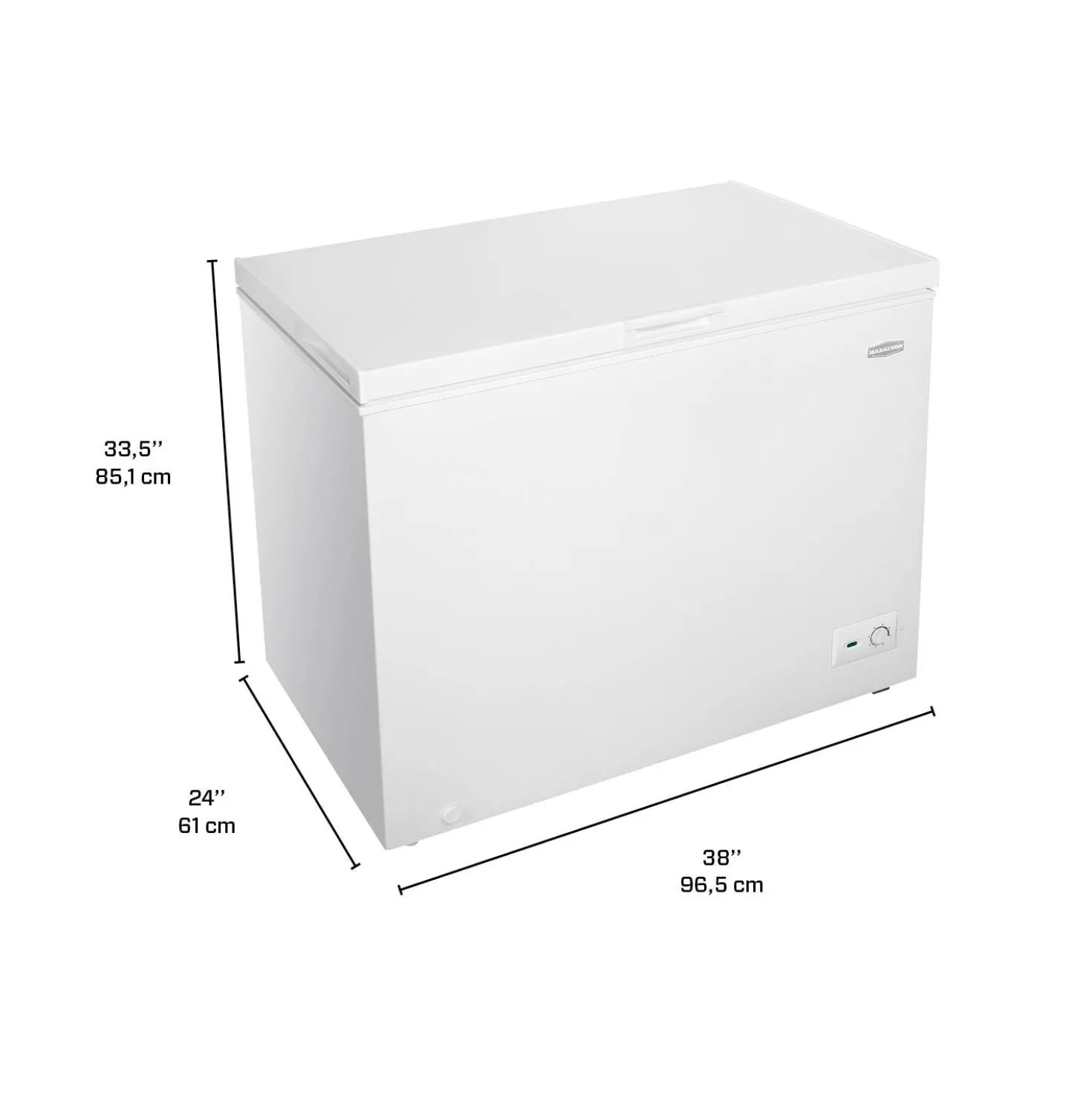 MARATHON Congélateur coffre 8,6 pi3, Blanc, Horizontal, 38" - MCF91W