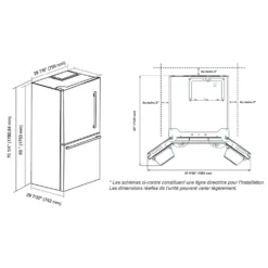 MARATHON Réfrigerateur 18 pi3 30 po usine avec charnieres gauches Congélateur en bas - MFF179SSBM-LH