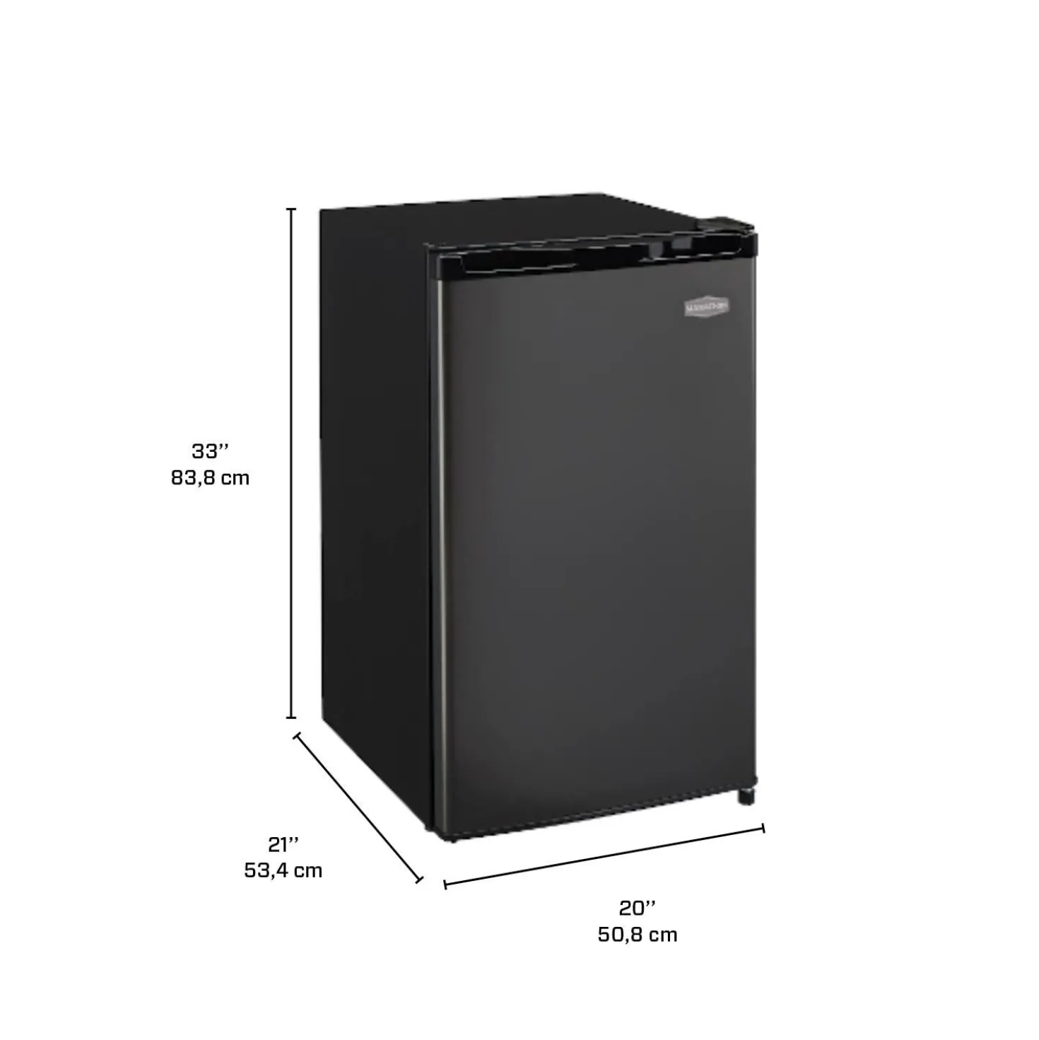 MARATHON Réfrigérateur compact 4,4 pi3 Noir Compact - MAR46BLS