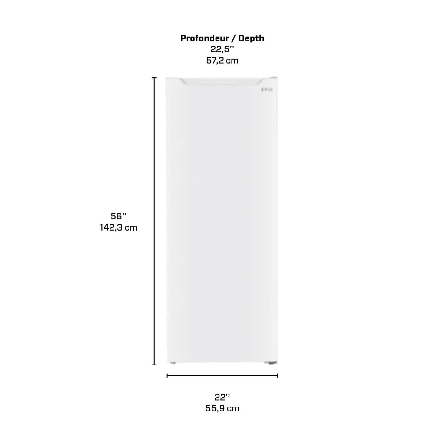 MARATHON Réfrigérateur/Congélateur convertible 7 pi3 22 po Blanc Tout réfrigérateur - ERF70W