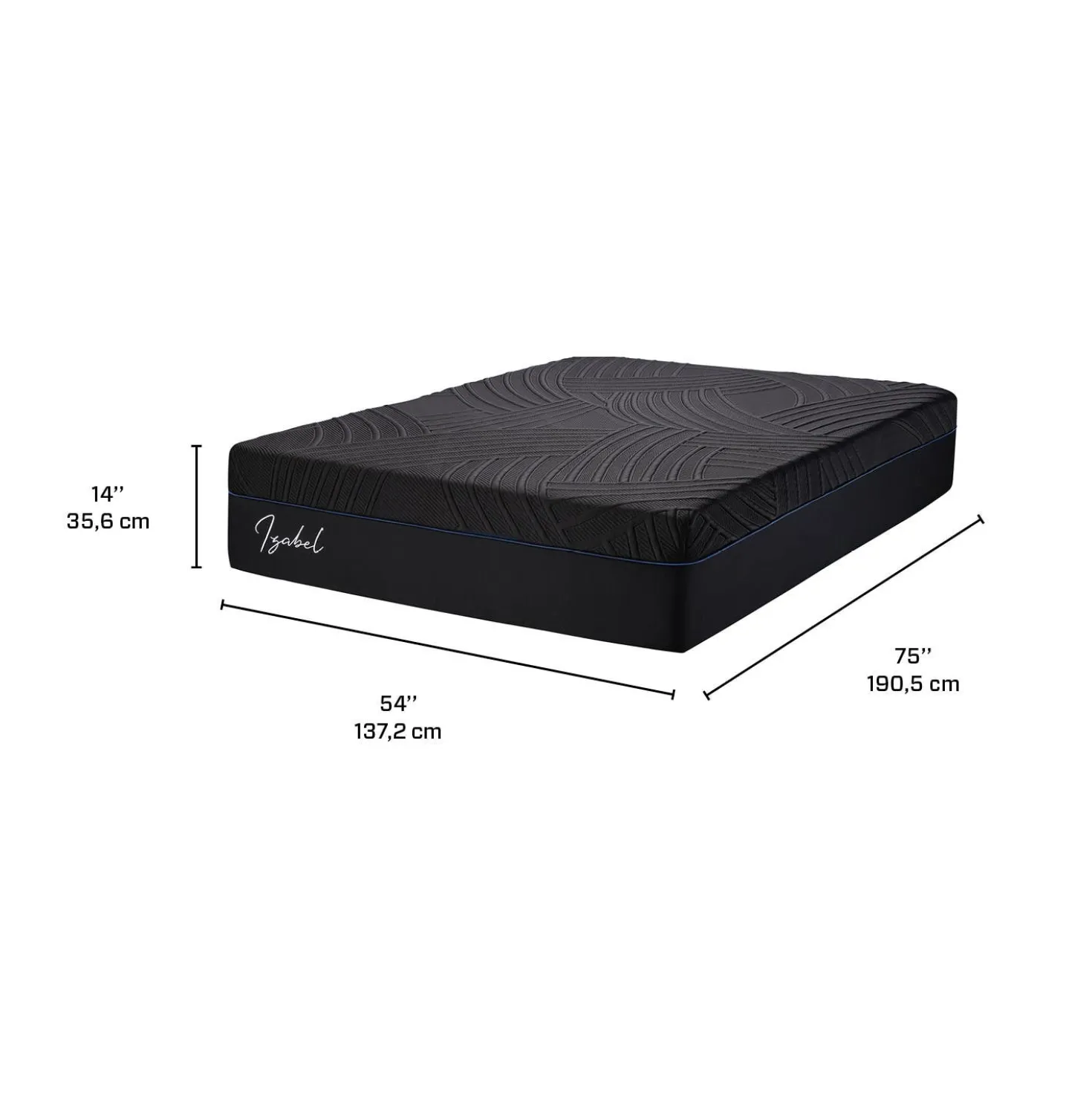 Matelas double roulé en mousse mémoire semi-ferme - 54"