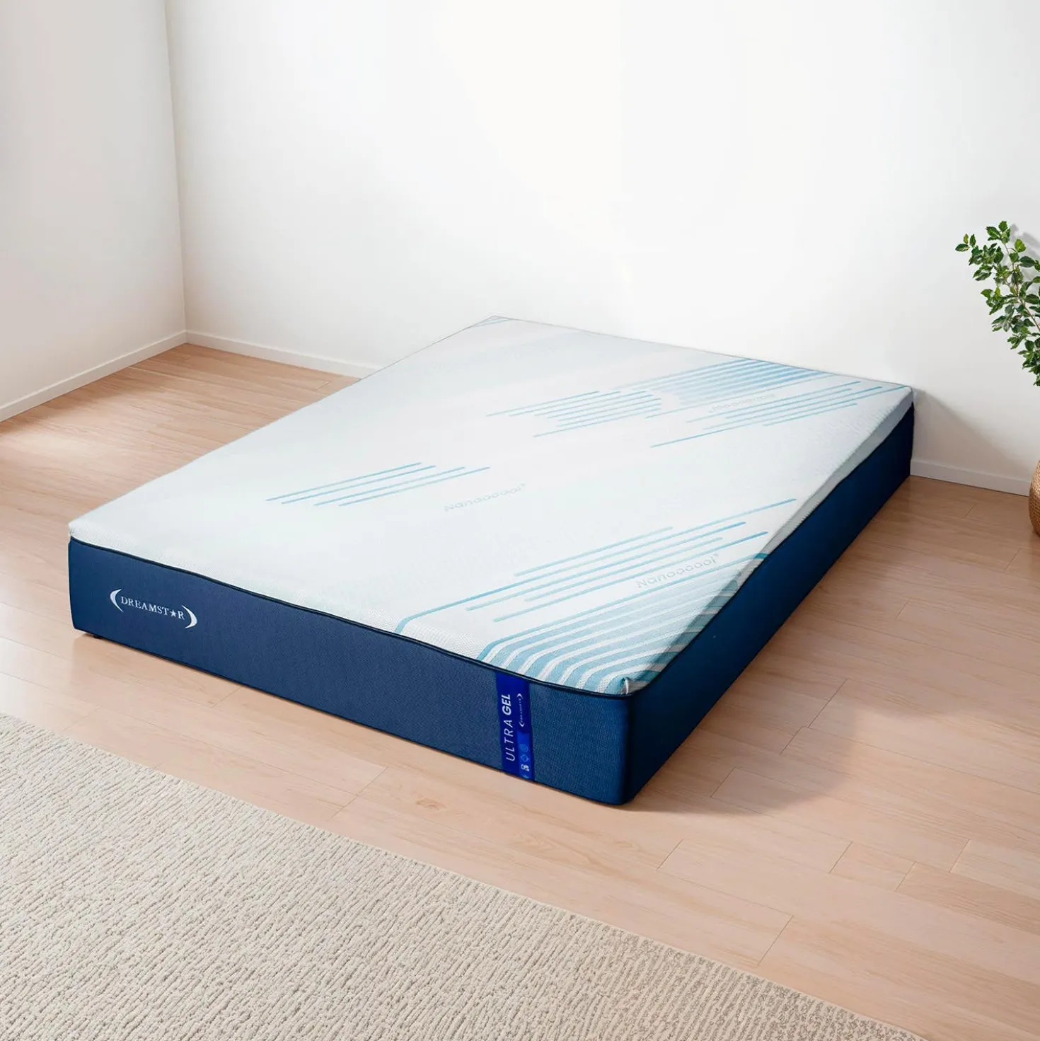 Matelas double roulé semi-ferme en mousse mémoire - 54"